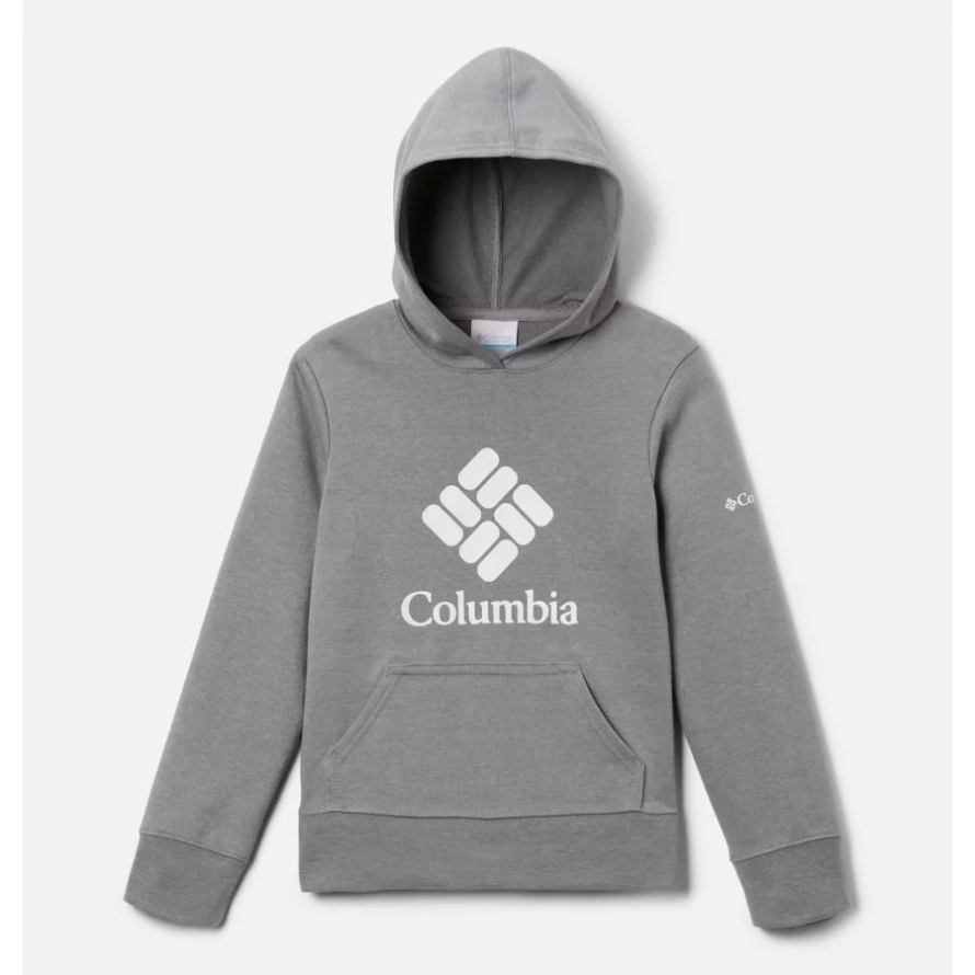 Girls' Columbia Trek French Terry Hoodie Light Grey Heather Columbia