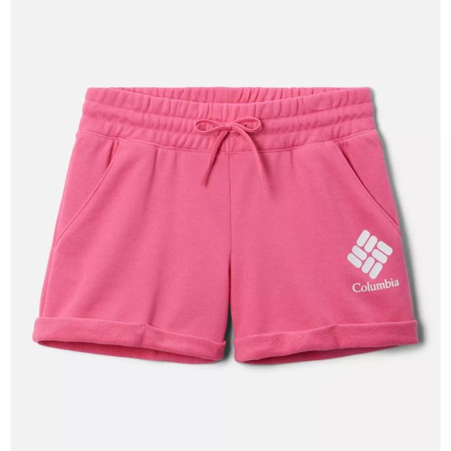 Girls' Columbia Trek French Terry Shorts Wild Geranium Columbia