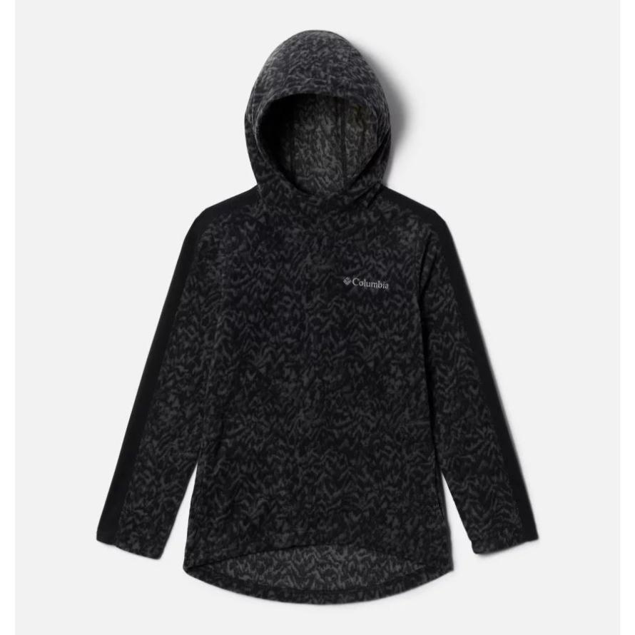Girls' Glacial Hoodie Columbia Black Terrain/Black