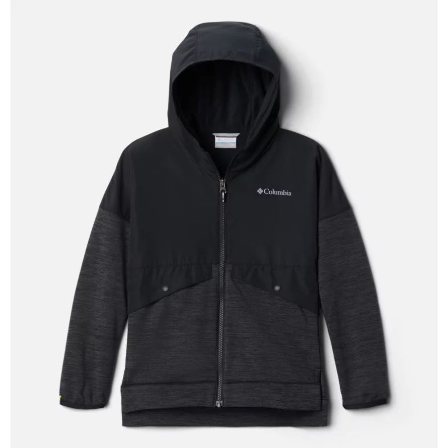 Girls' Out-Shield Dry Fleece Full Zip Jacket Columbia Black