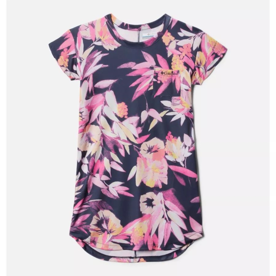 Girls' Parker Ridge Dress Wild Geranium Wisterian Columbia