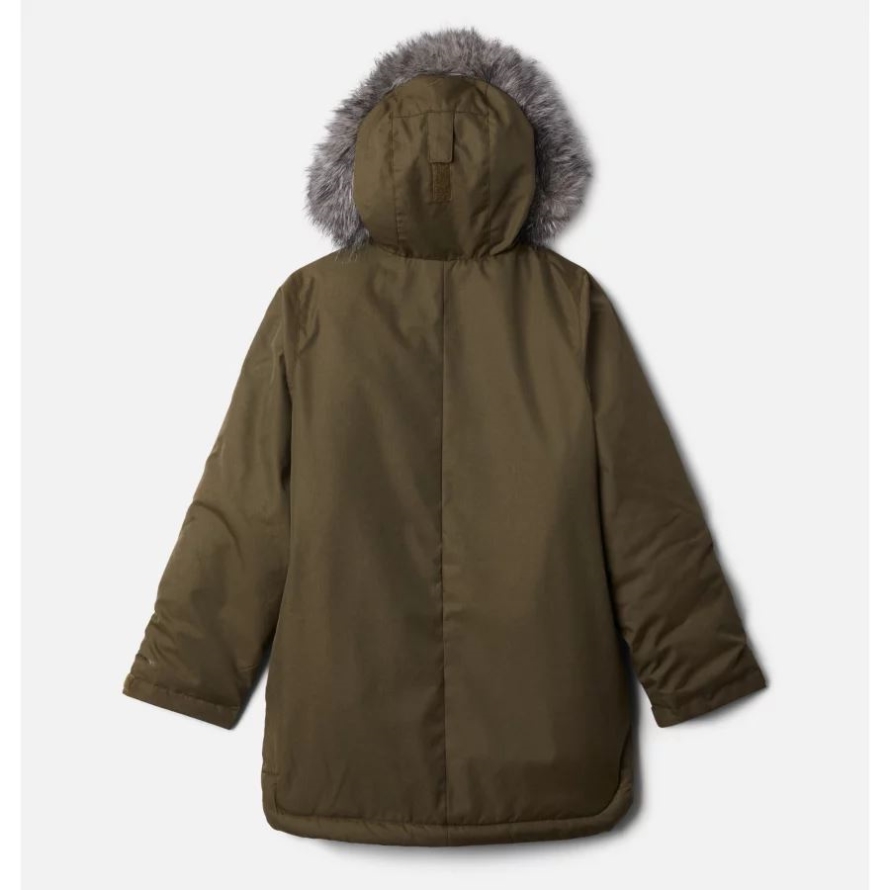 Girls' Suttle Mountain Long Insulated Jacket Columbia Olive Green