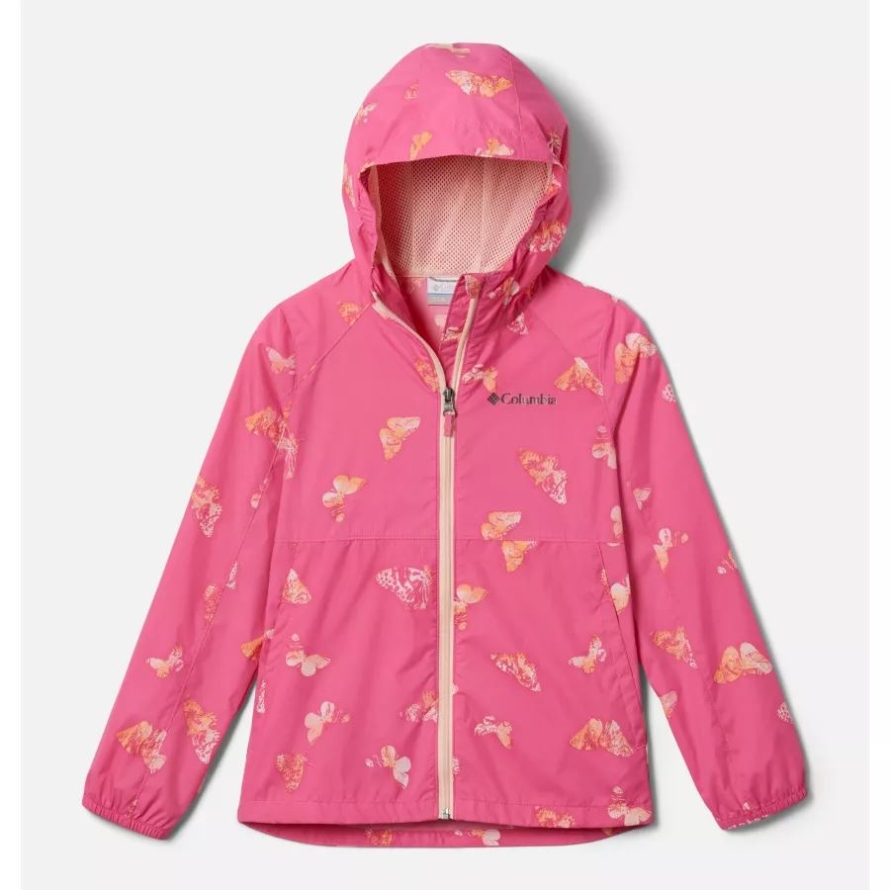 Girls' Switchback Springs Jacket Columbia Wild Geranium Flutter Wonder