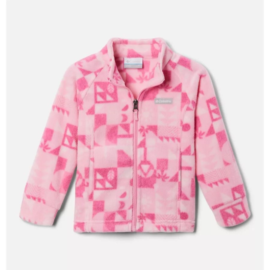 Girls' Toddler Benton Springs II Printed Fleece Jacket Columbia Wild Rose Quest