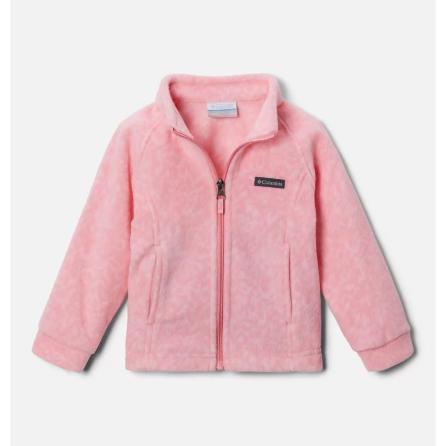 Girls' Toddler Benton Springs II Printed Fleece Jacket Pink Orchid Terrain Columbia