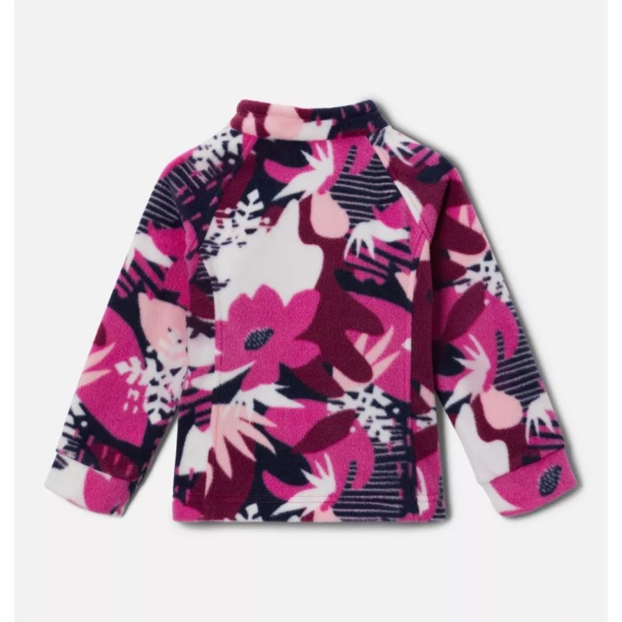 Girls' Toddler Benton Springs II Printed Fleece Jacket Wild Fuchsia Scraptanical Columbia