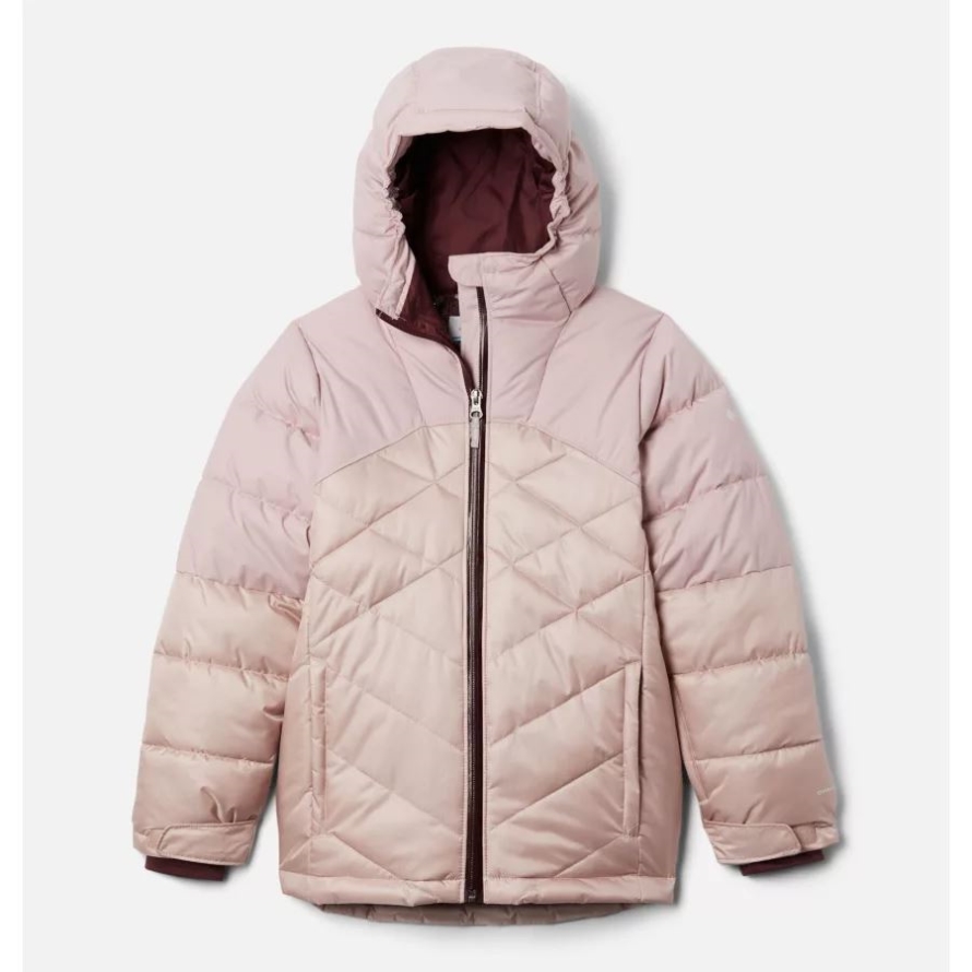 Girls' Winter Powder Quilted Jacket Mineral Pink/Mineral Pink Sheen Columbia