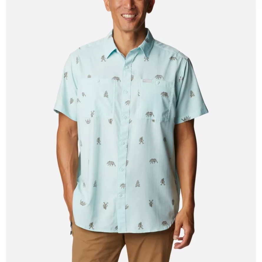Icy Morn Camp Social Columbia Men's Utilizer Short Sleeve Shirt