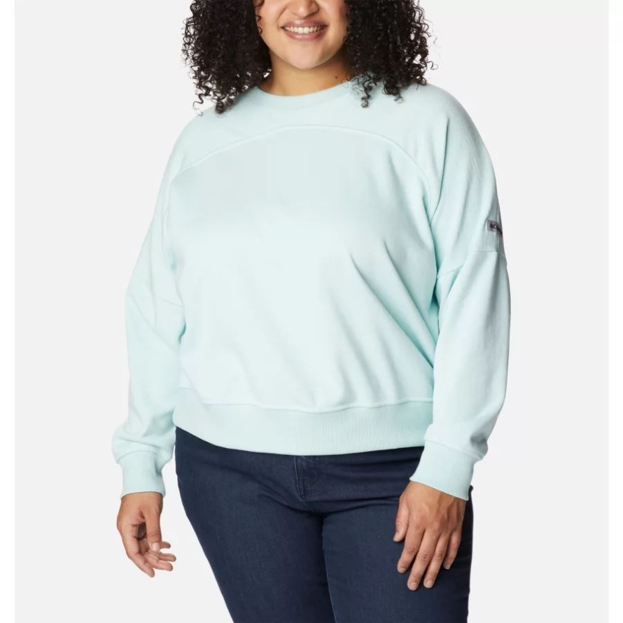 Icy Morn Women's Columbia Lodge French Terry Crew Plus Size Columbia
