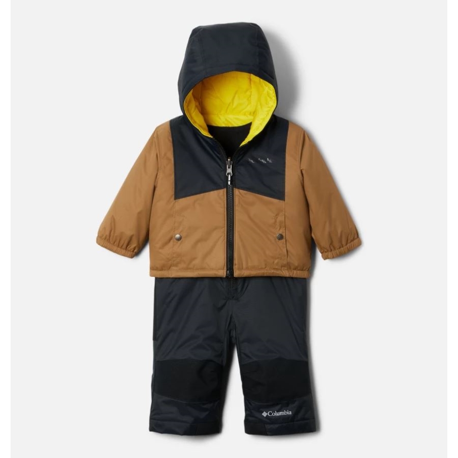 Infant Double Flake Snow Set Columbia Delta/Black