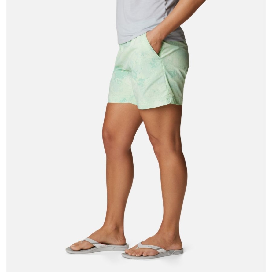 Kelp/Foamfloral Print Columbia Women's PFG Super Backcast Water Shorts