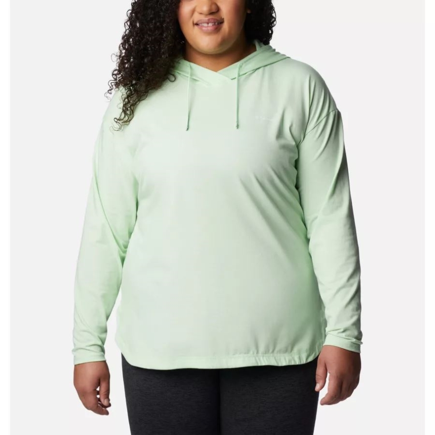 Key West Heather Columbia Women's Sun Trek Hooded Pullover Plus Size