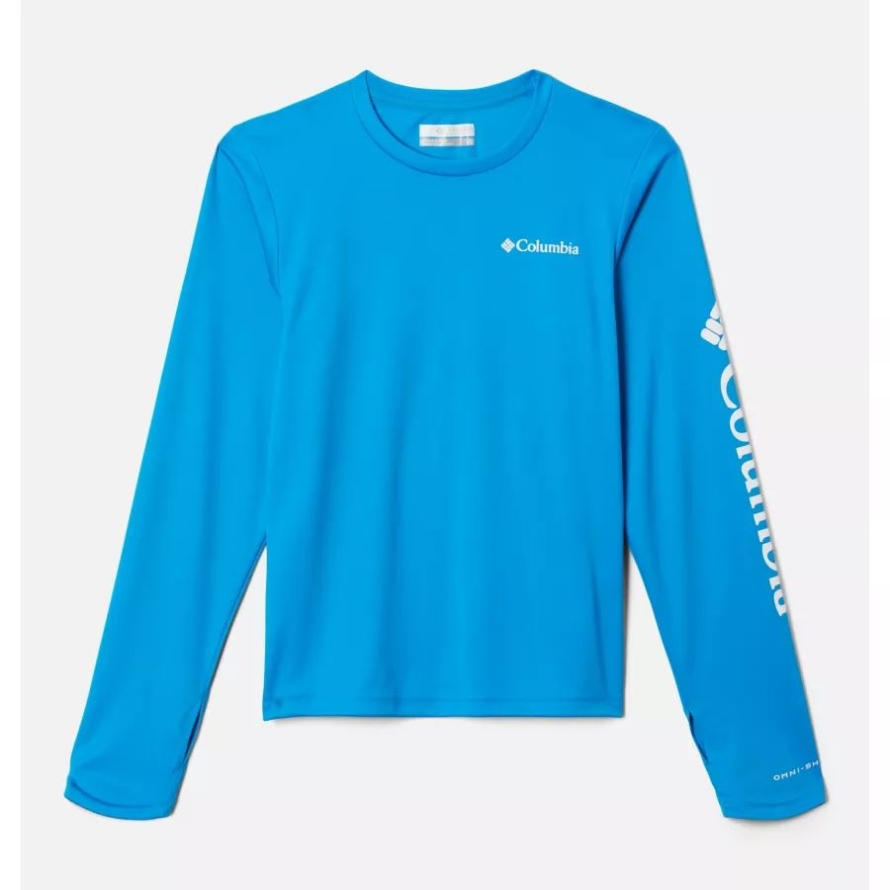 Kids' Fork Stream Long Sleeve Shirt Compass Blue Columbia