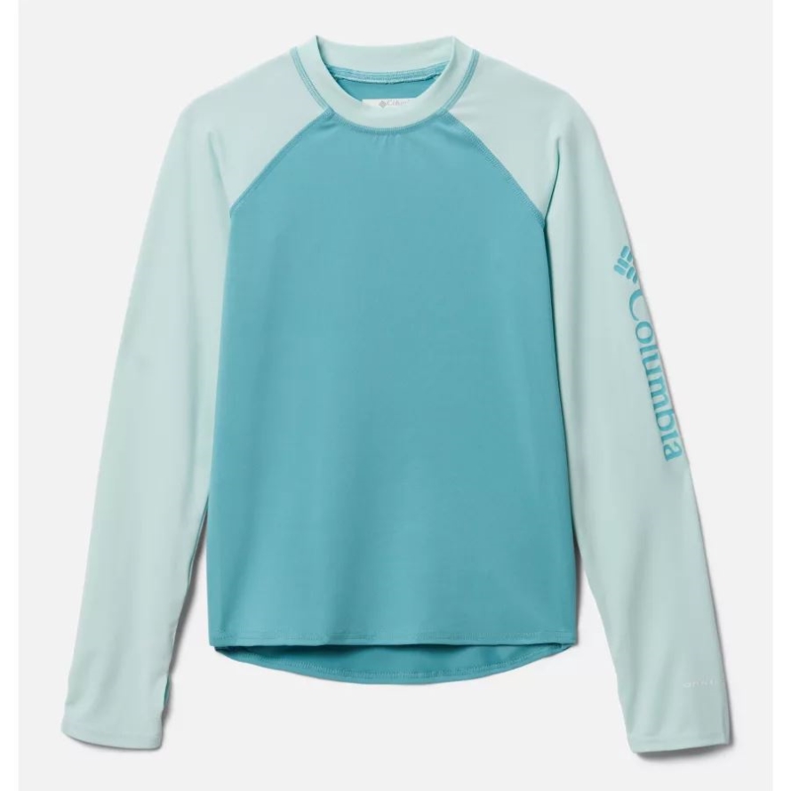 Kids' Sandy ShoresLong Sleeve Sunguard Shirt Columbia Sea Wave/Icy Morn