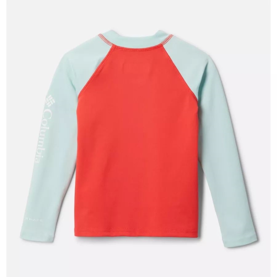 Kids' Toddler Sandy Shores Long Sleeve Sunguard Shirt Columbia Red Hibiscus/Icy Morn