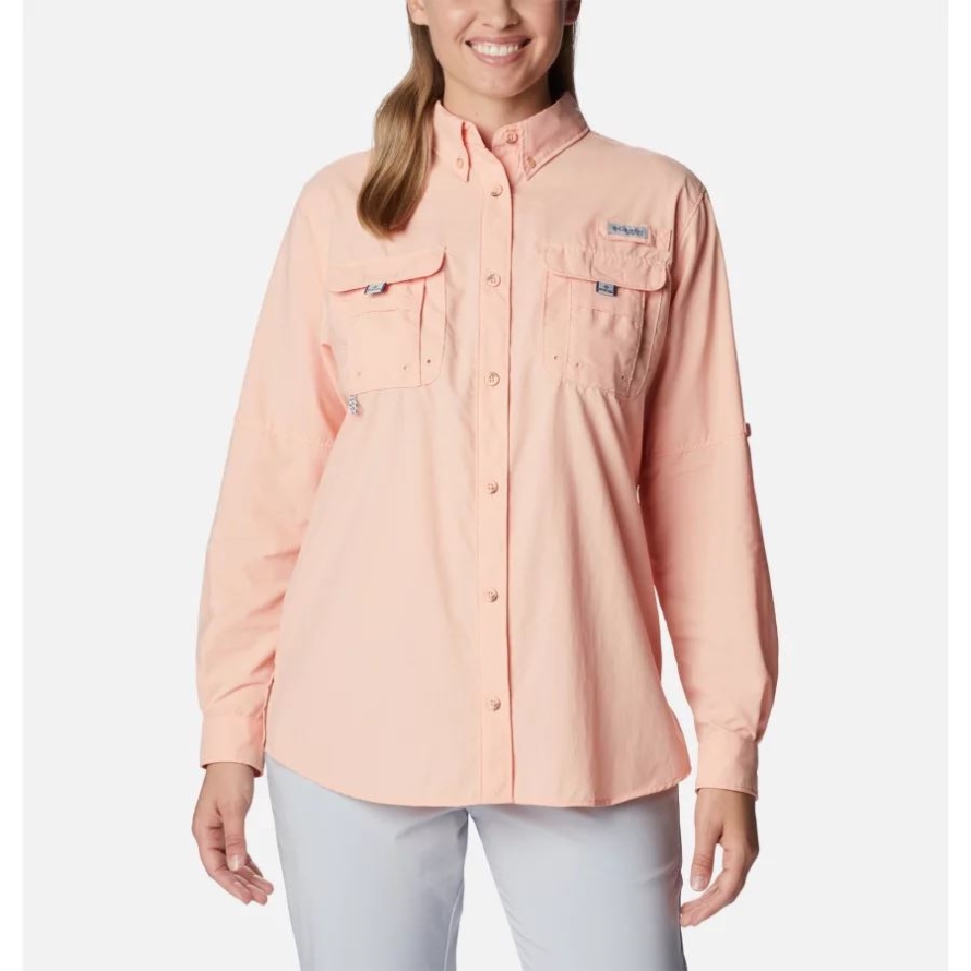 Light Coral Columbia Women's PFG Bahama Long Sleeve Shirt