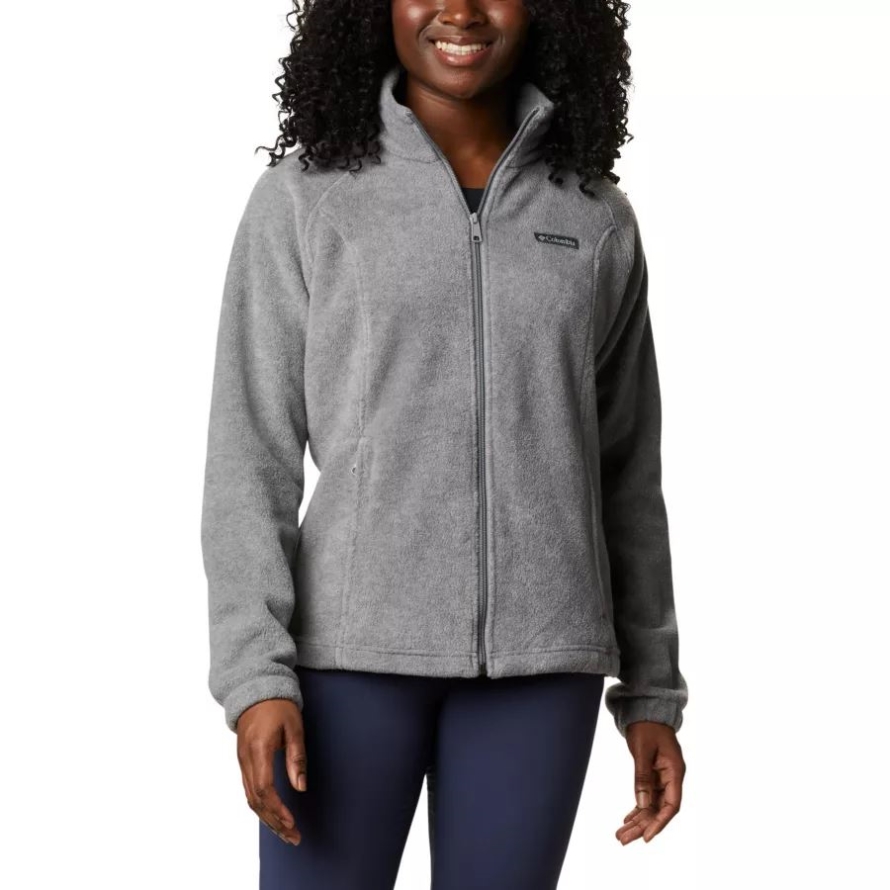 Light Grey Heather Women's Benton Springs Full Zip Fleece Petite Columbia