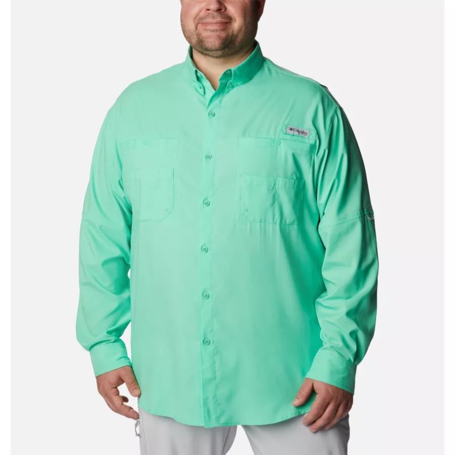 Light Jade Men's PFG Tamiami II Long Sleeve Shirt Big Columbia