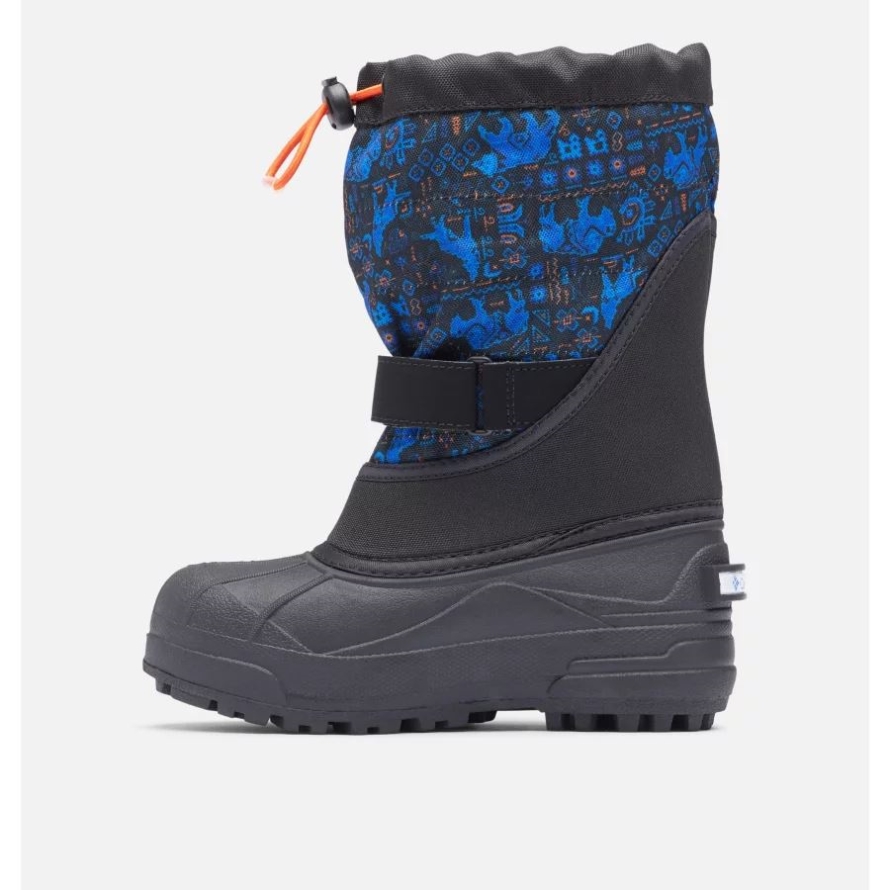 Little Kids' Powderbug Plus II Print Snow Boot Columbia Black/Tangy Orange