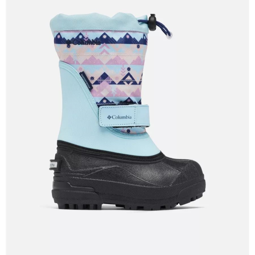 Little Kids' Powderbug Plus II Print Snow Boot Spring Blue/Dark Nocturnal Columbia
