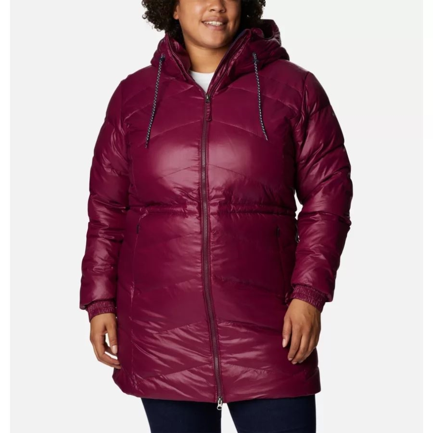 Marionberry Gunmetal Columbia Women's Icy Heights II Down Mid Jacket Plus Size
