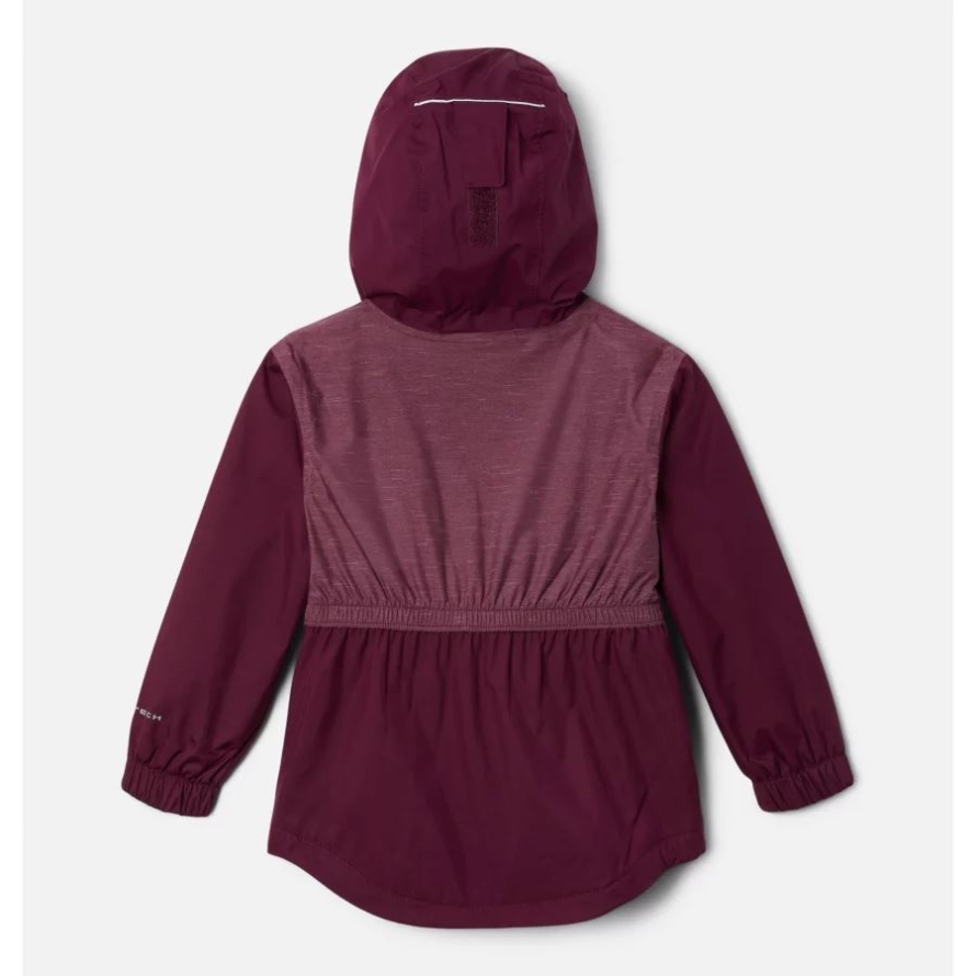 Marionberry/Marionberry Slub Columbia Girls' Toddler Rainy Trails Fleece Lined Jacket