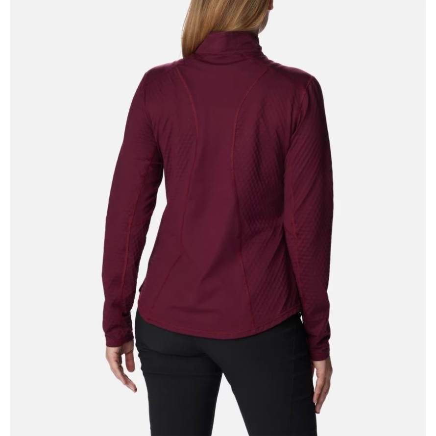 Marionberry Women's W Bliss Ascent Half Zip Long Sleeve Technical T-shirt Columbia