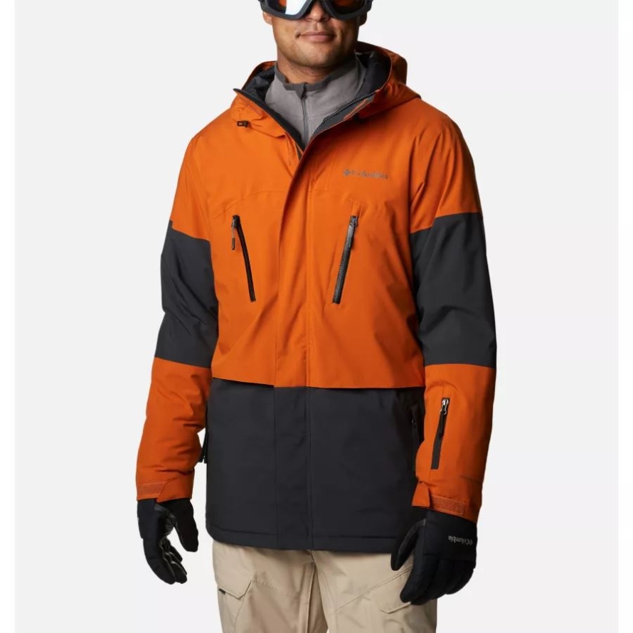 Men's Aerial Ascender Waterproof Ski Jacket Columbia Black/Warm Copper