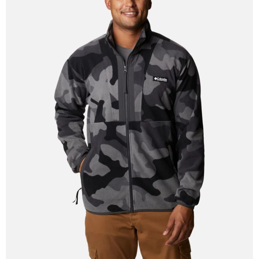 Men's Back Bowl Fleece Lightweight Columbia Black Mod Camo/Shark