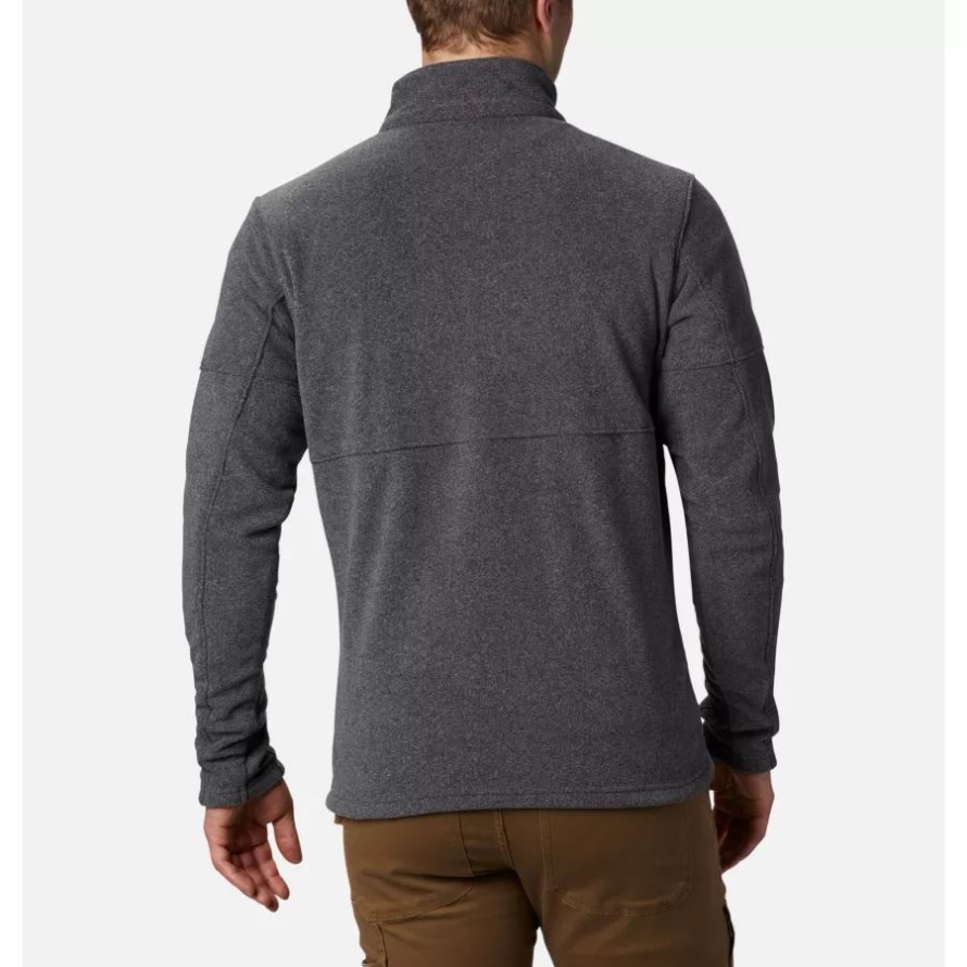 Men's Basin Trail Fleece Full Zip Charcoal Heather Columbia