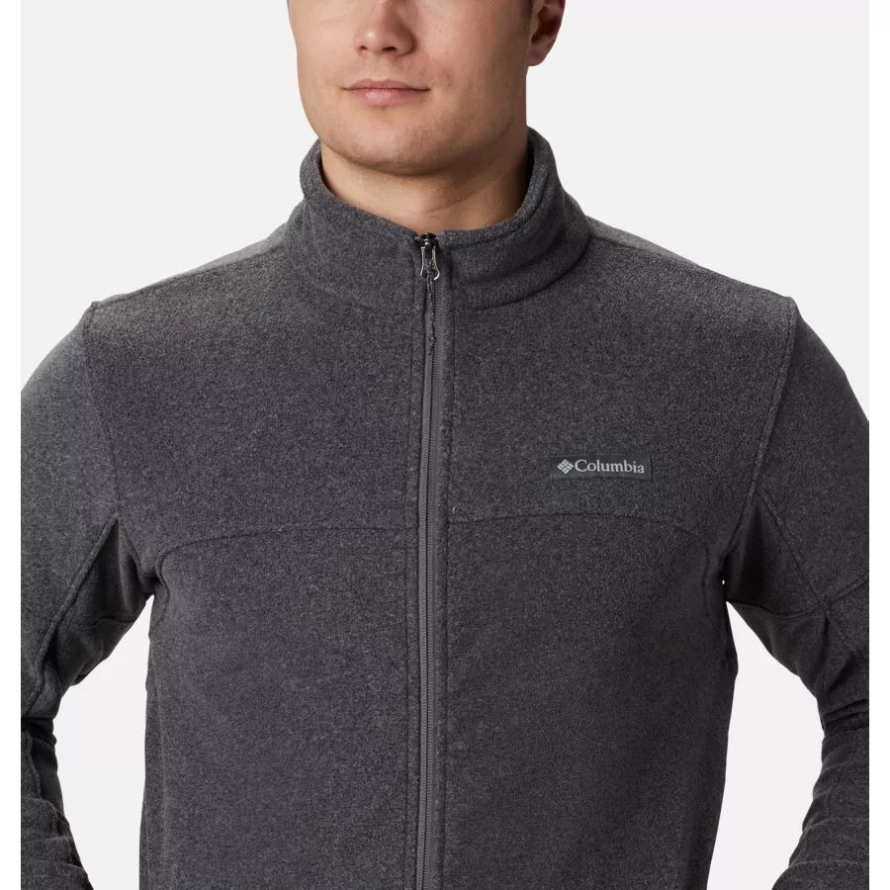 Men's Basin Trail Fleece Full Zip Charcoal Heather Columbia