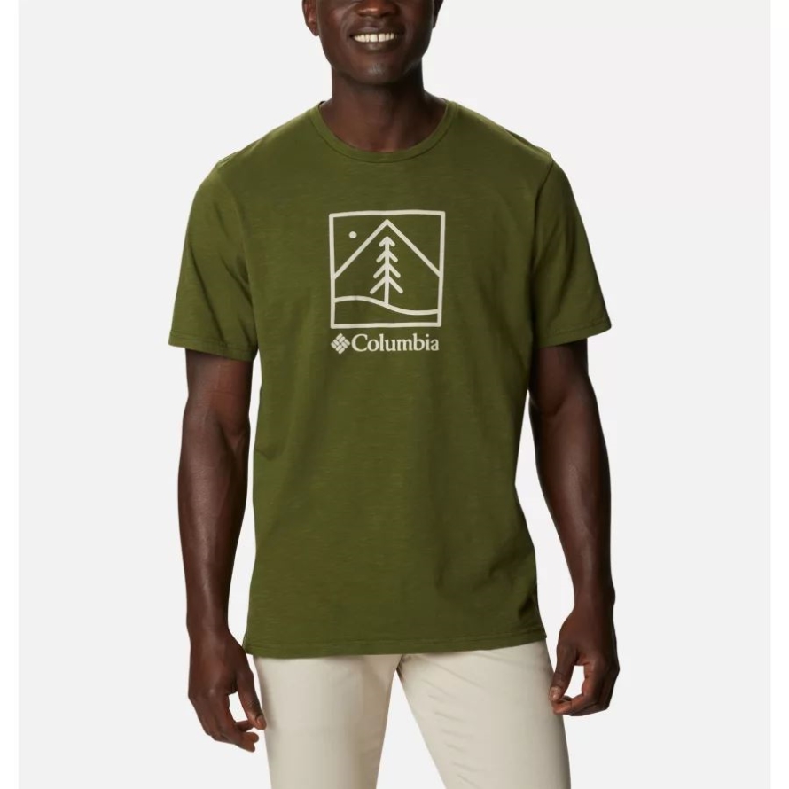 Men's Break it Down T-Shirt Cilantro/Plant It Graphic Columbia