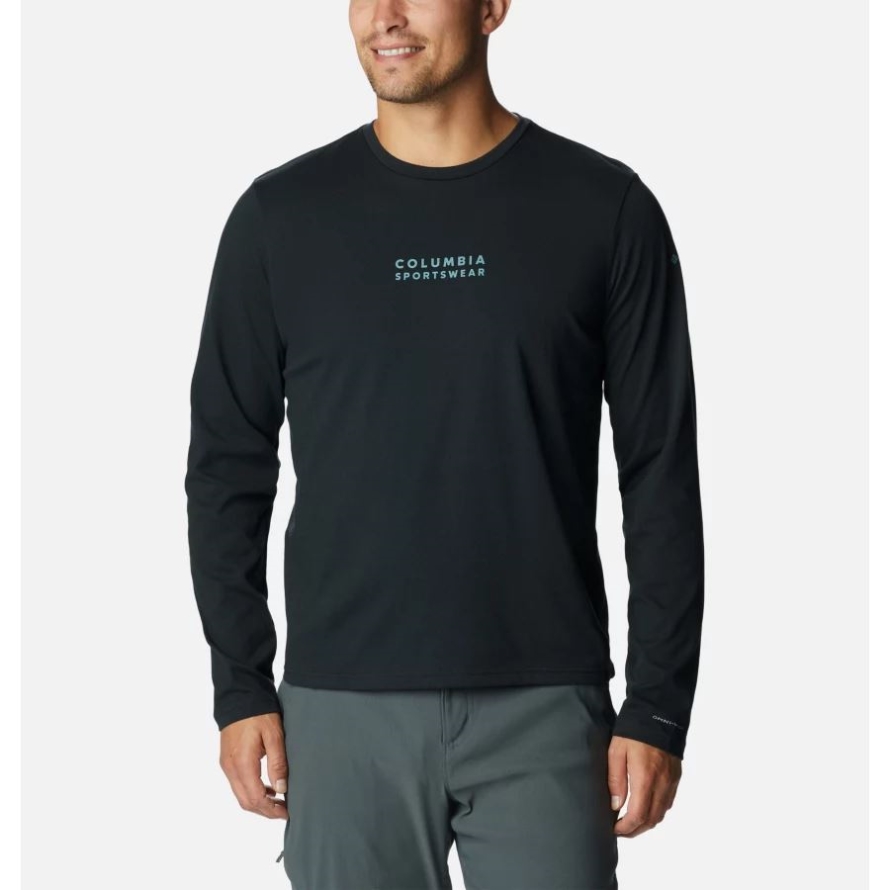 Men's CSC Alpine Way II Technical Long Sleeve T-Shirt Black/Tiny Type Columbia