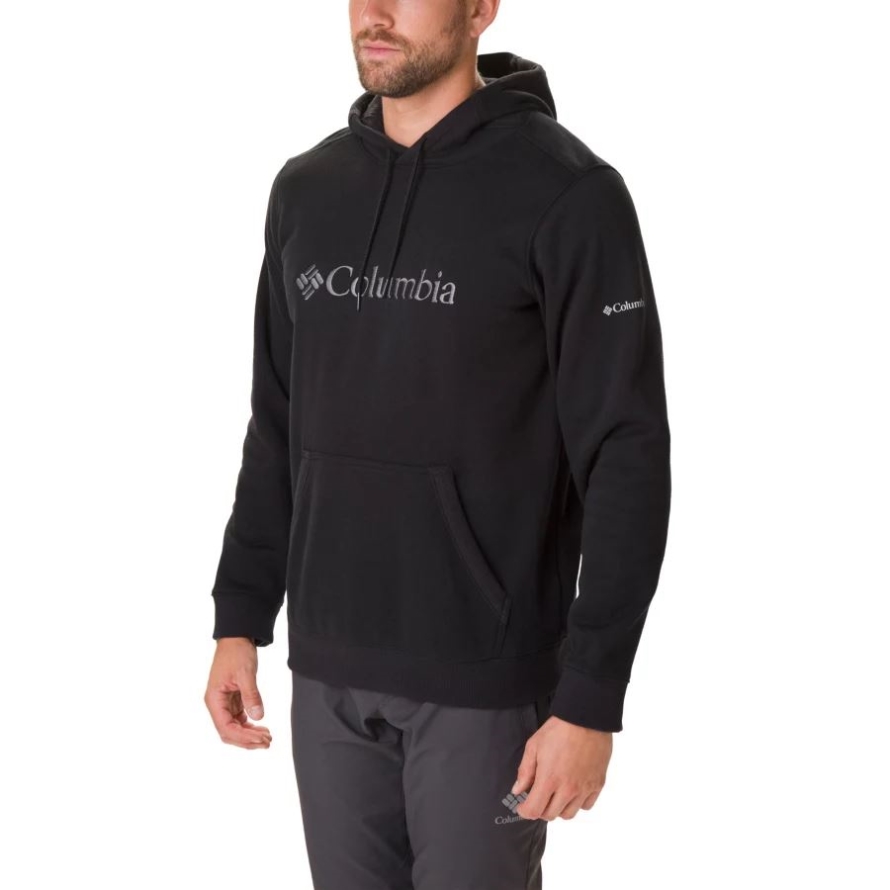 Men's CSC Basic Logo II Hoodie Black/CSC Branded Logo Columbia