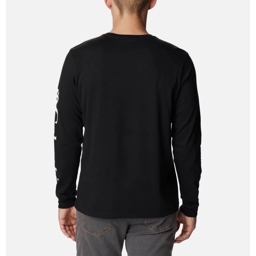 Men's CSC Basic Logo Long Sleeve T-Shirt Black/CSC Sleeve Logo Columbia