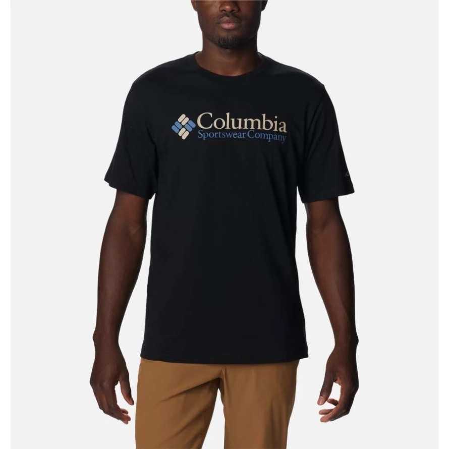 Men's CSC Basic Logo Short Sleeve Black/CSC Retro Logo Columbia