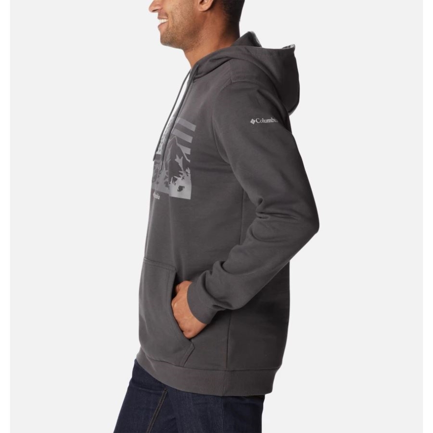 Men's CSC Country Logo Hoodie Columbia Shark/US Hood Flag Graphic