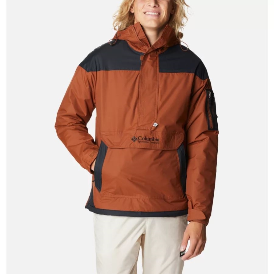 Men's Challenger Pullover Anorak Dark Amber/Black Columbia