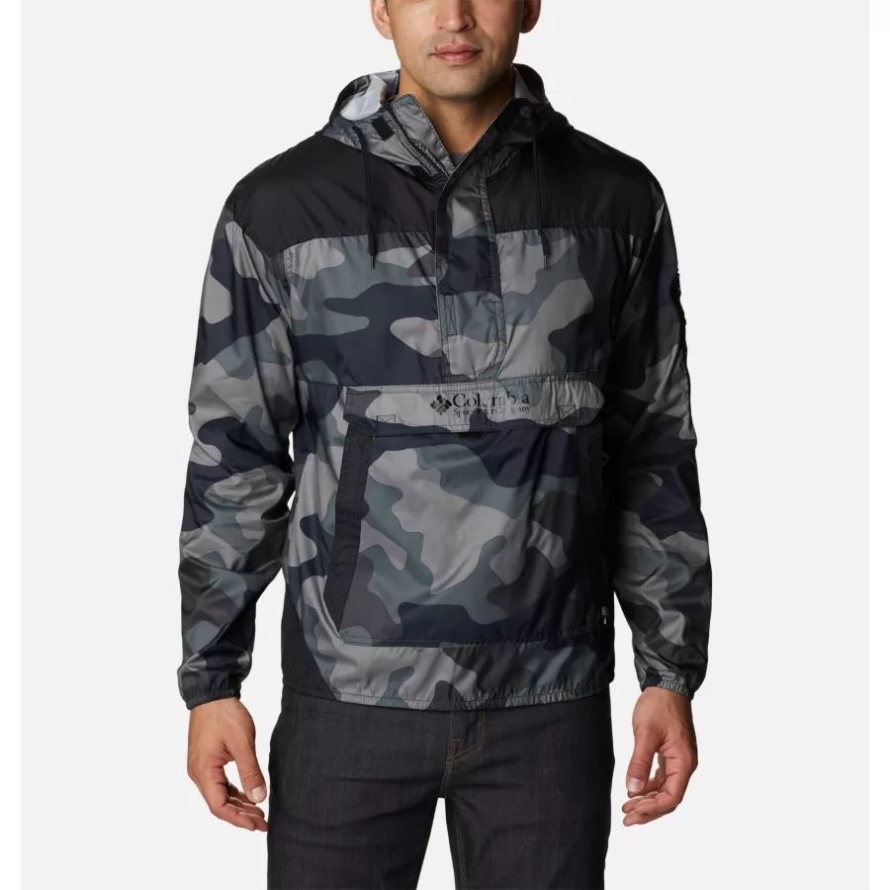 Men's Challenger Windbreaker Black Mod Camo Print/Black Columbia