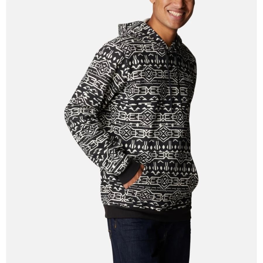 Men's Columbia Logo Printed Hoodie Columbia Black/Geo Print