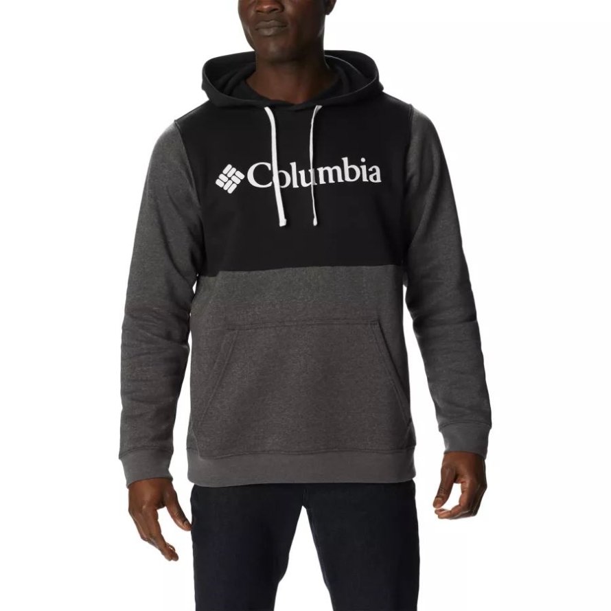 Men's Columbia Trek Colorblock Hoodie Black/Shark Heather Columbia