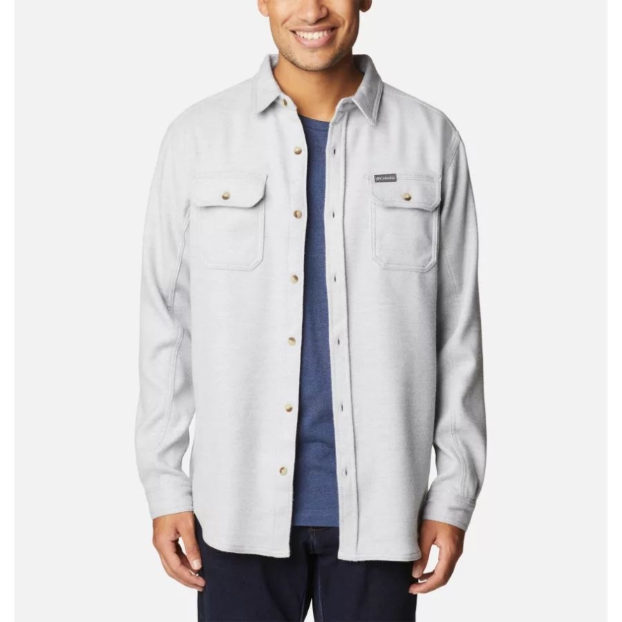 Men's Deschutes River Heavyweight Flannel Shirt Columbia Grey Heather Columbia