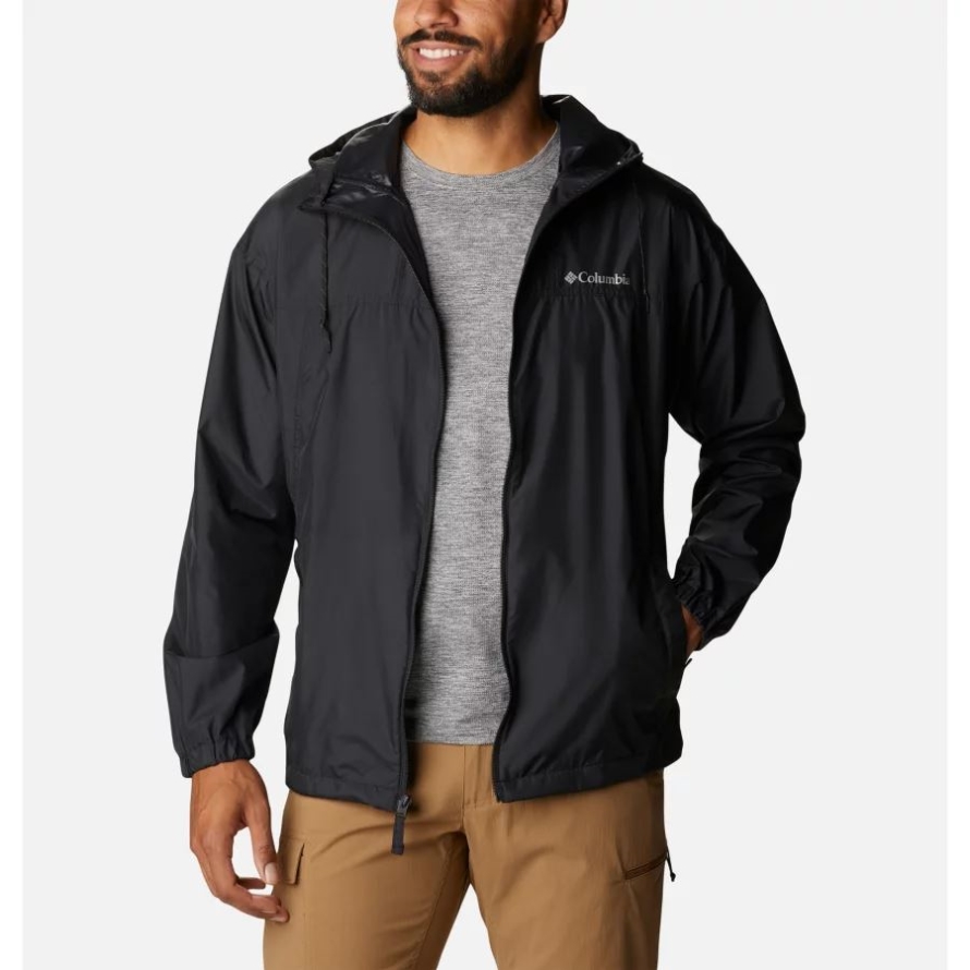 Men's Flash Challenger Windbreaker Jacket Tall Columbia Black