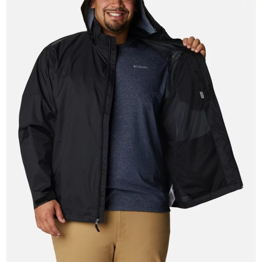 Men's Glennaker Lake Rain Jacket Big Black Columbia