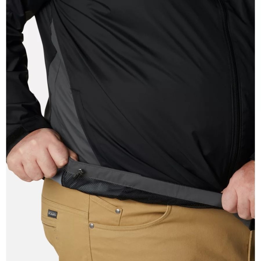 Men's Glennaker Lake Rain Jacket Big Columbia Black/Grill