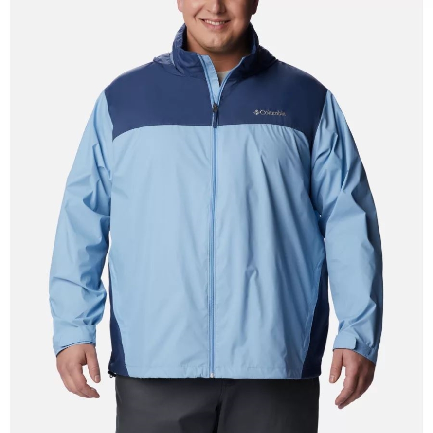 Men's Glennaker Lake Rain Jacket Big Jet Stream/Dark Mountain Columbia