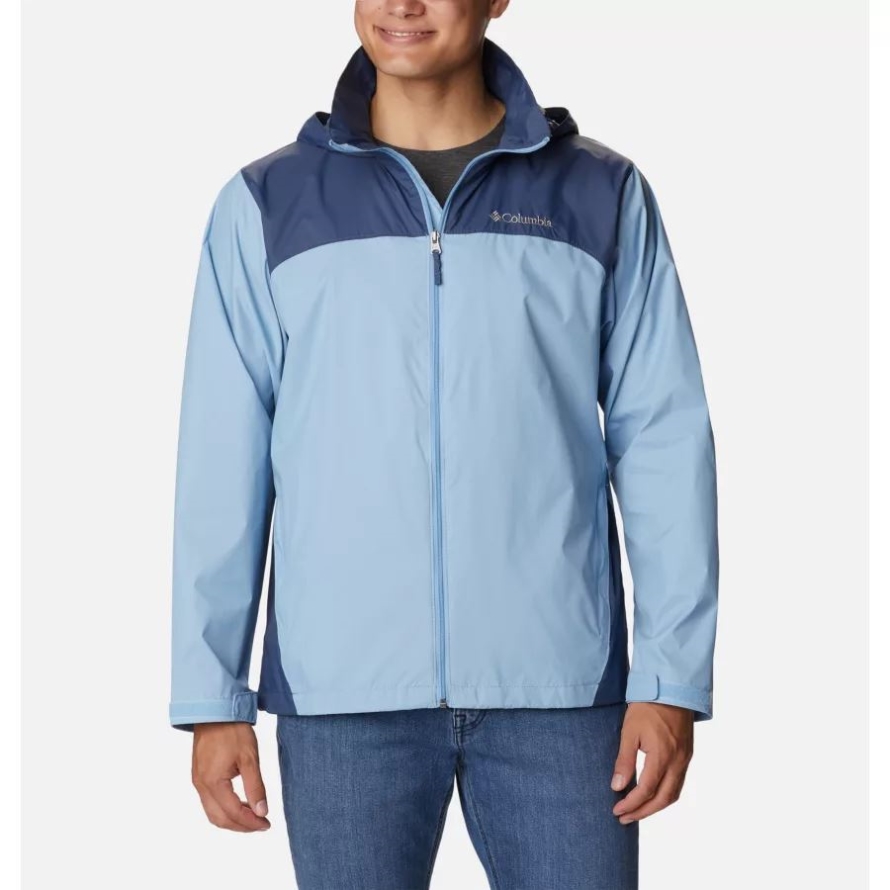 Men's Glennaker Lake Rain Jacket Tall Jet Stream/Dark Mountain Columbia