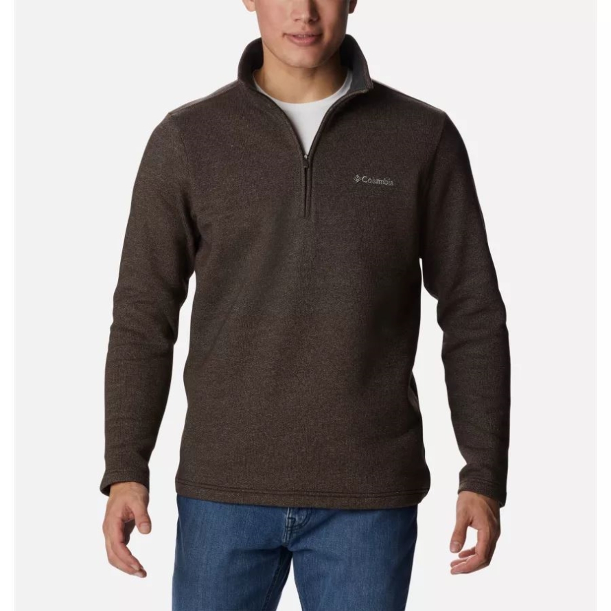 Men's Great Hart Mountain III Half Zip Columbia Cordovan Heather