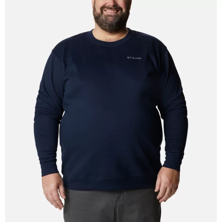 Men's Hart Mountain II Crew Sweatshirt Big Columbia Collegiate Navy