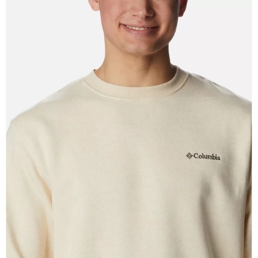 Men's Hart Mountain II Crew Sweatshirt Oatmeal Heather Columbia